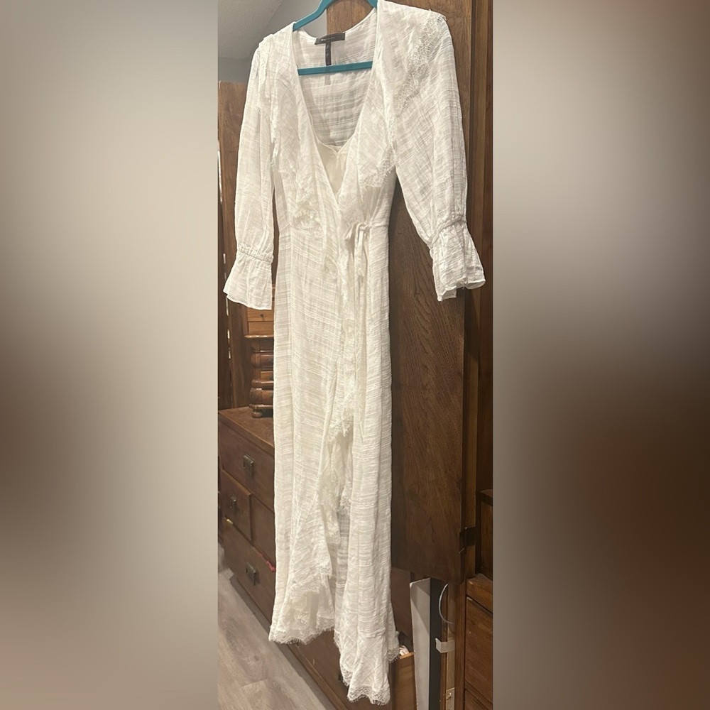 BCBGMaxAzria White Textured Dress